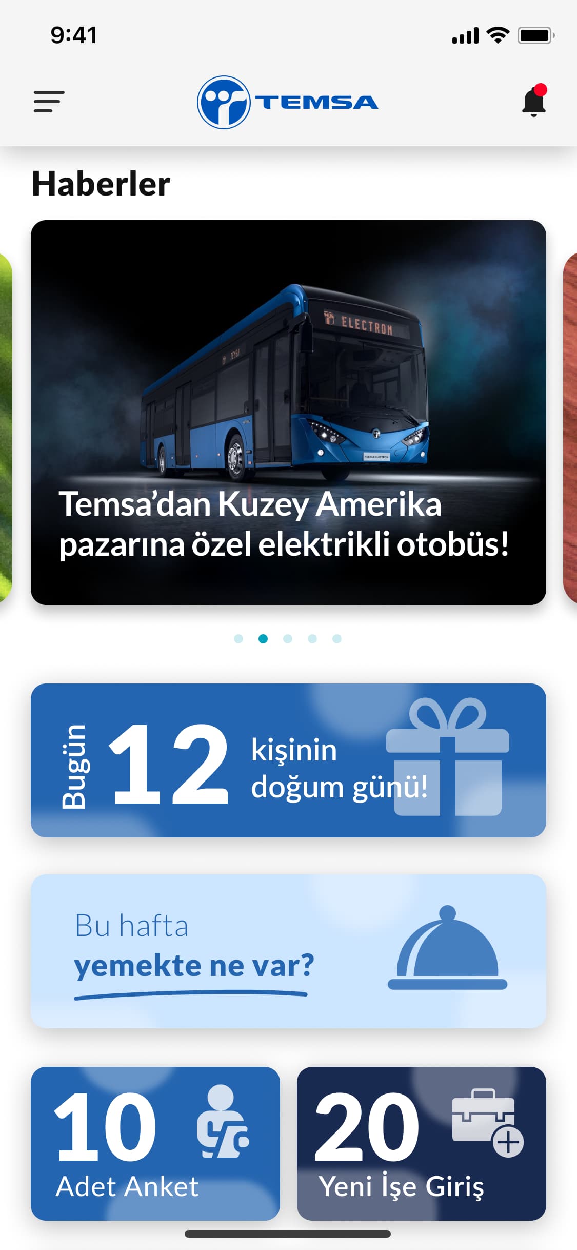 Mobil uygulama ekranı 1