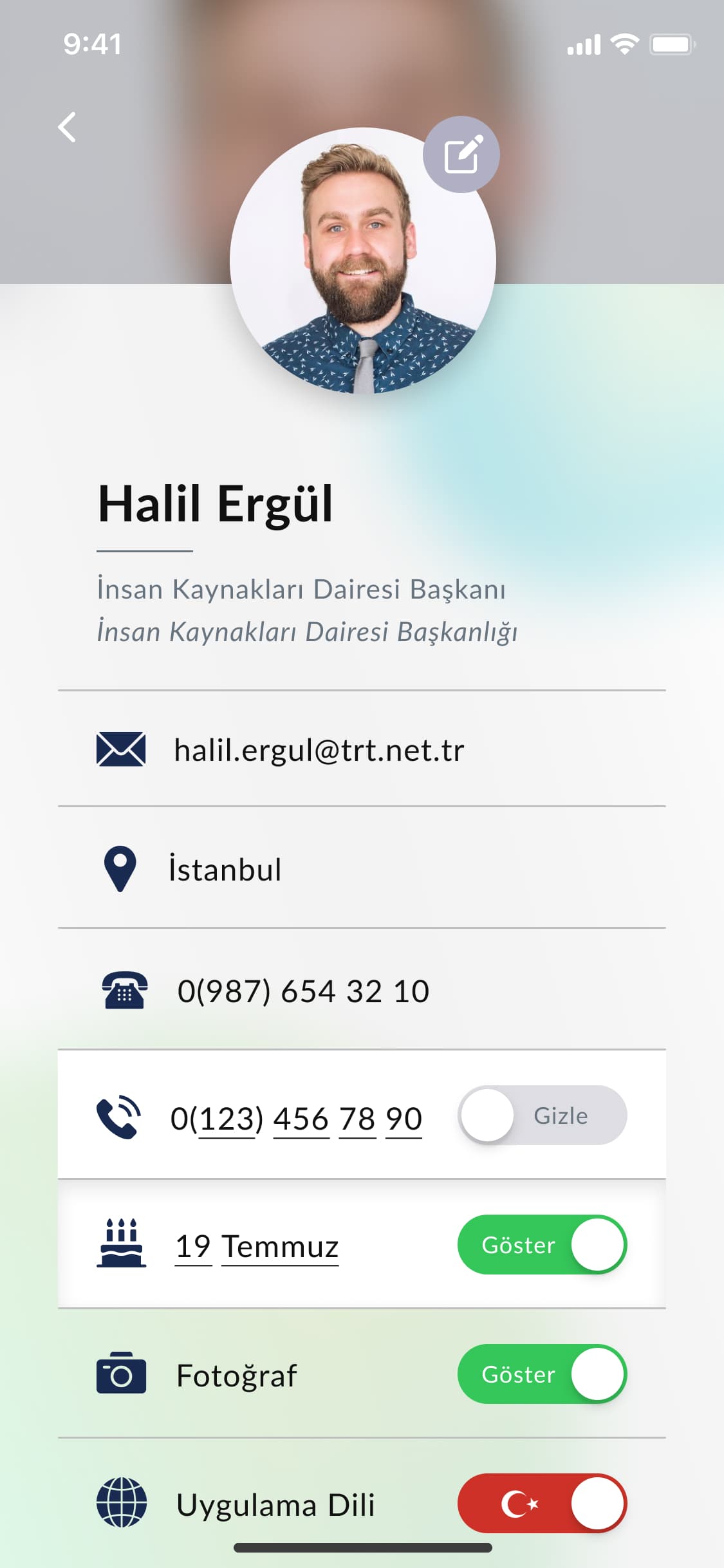 Mobil uygulama ekranı 3